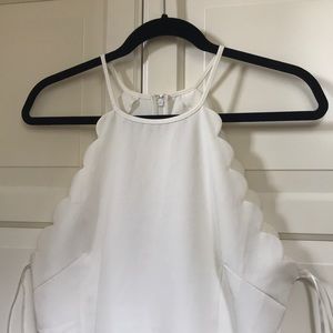 White Scalloped Romper